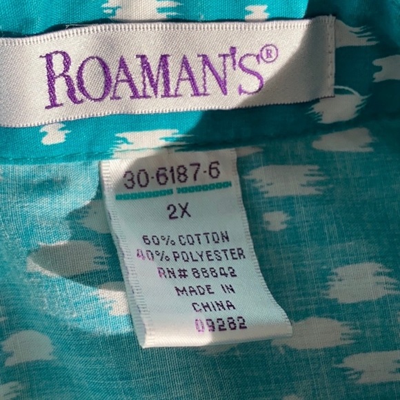 Maggie Lawrence Short Sleeve Floral Blouse Blue Long Sleeve Blouse Lot of two 2 - Picture 9 of 9